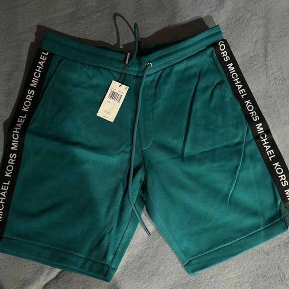 MICHAEL KORS MENS LOGO-TAPE SHORTS L - Picture 5 of 10